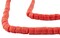 The Bead Chest Coral Color Sandcast Cylinder Beads 9mm Ghana African Red Glass Large Hole 24 Inch Strand Handmade